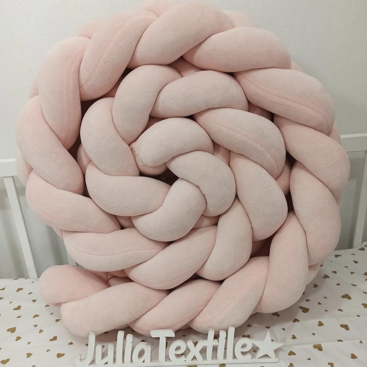 Paracolpi intrecciato rosa chiaro