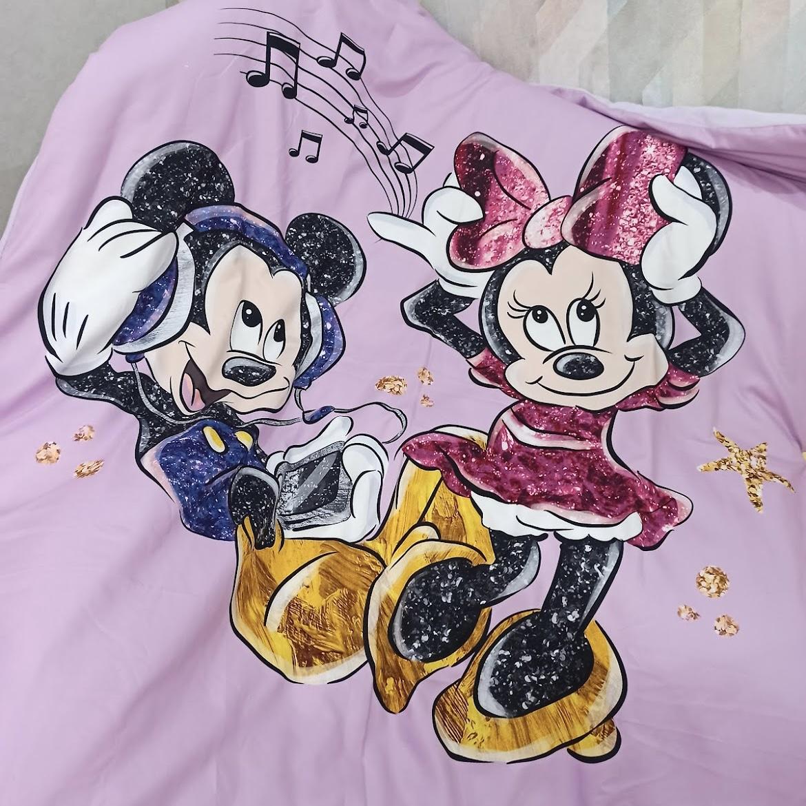 Coperta double face con la stampa mickey minnie colorata