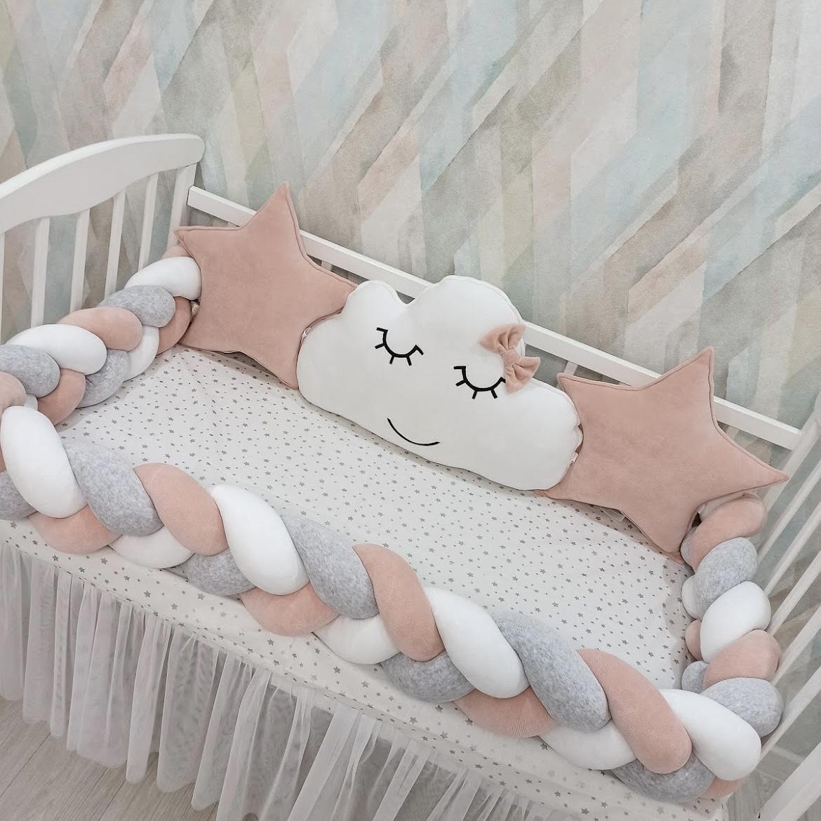 Set cuscini personaggi stelle nuvola rosa antico