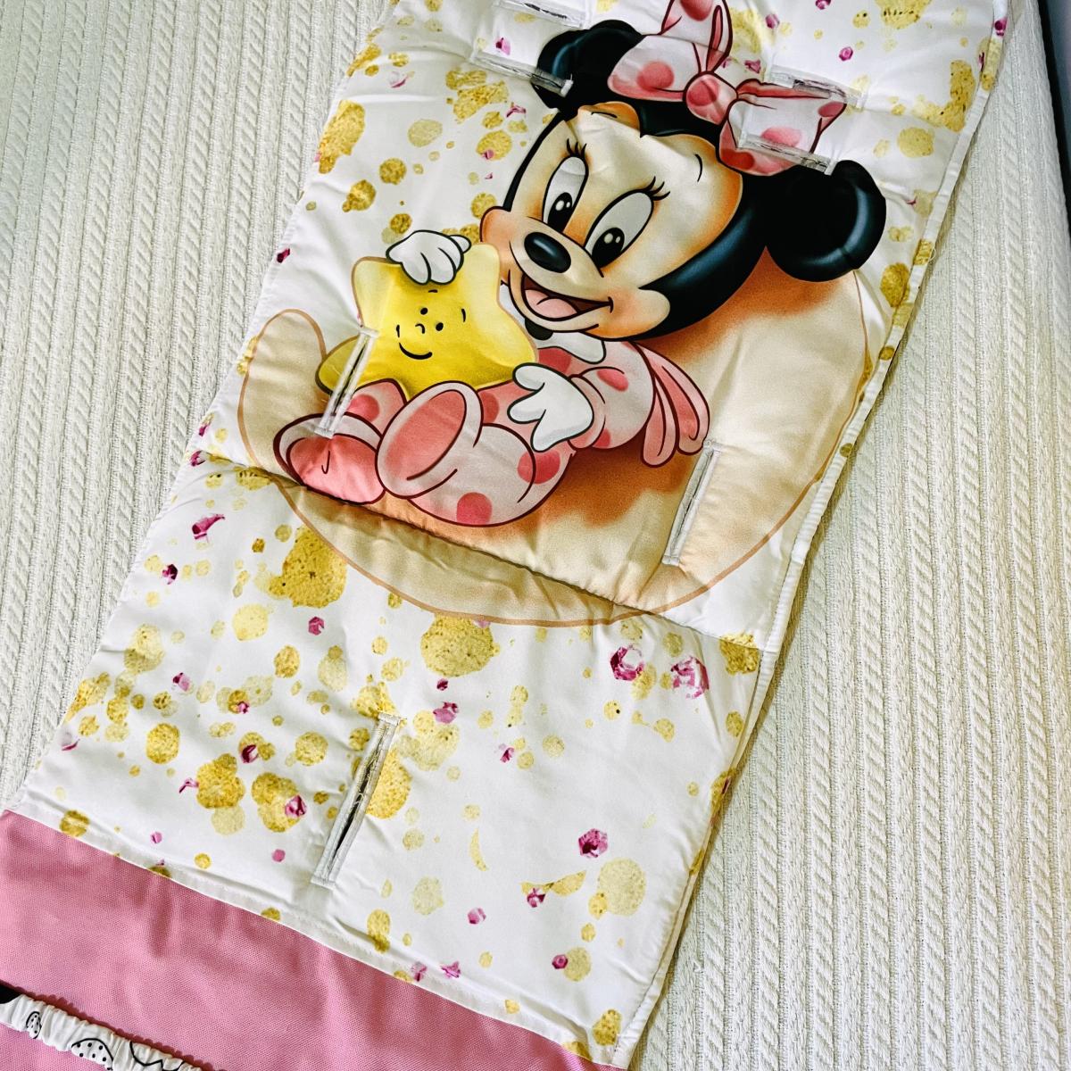 Materasso per passeggino minnie con stella rosa bianca