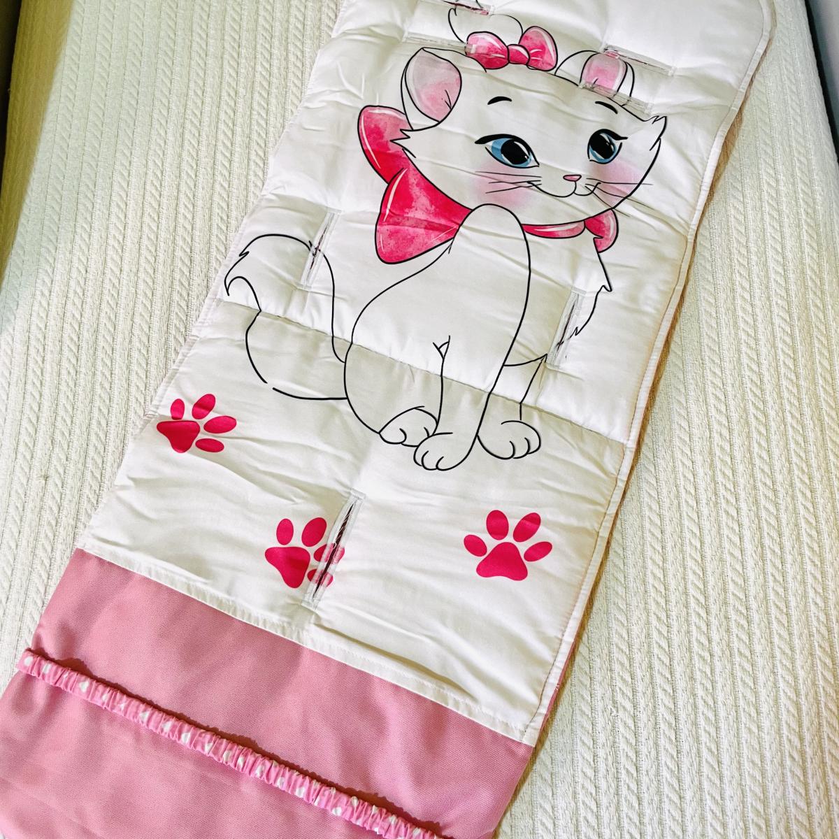 Materasso per passeggino minu gattina rosa bianca
