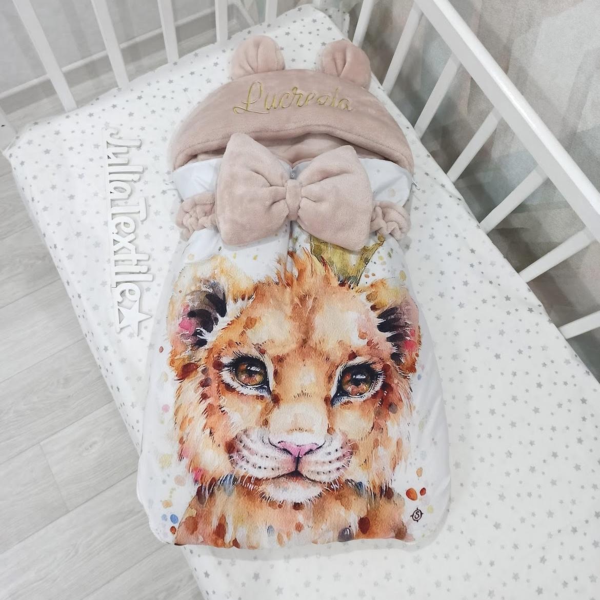 Sacco nanna con la stampa tigrotto rosa antico