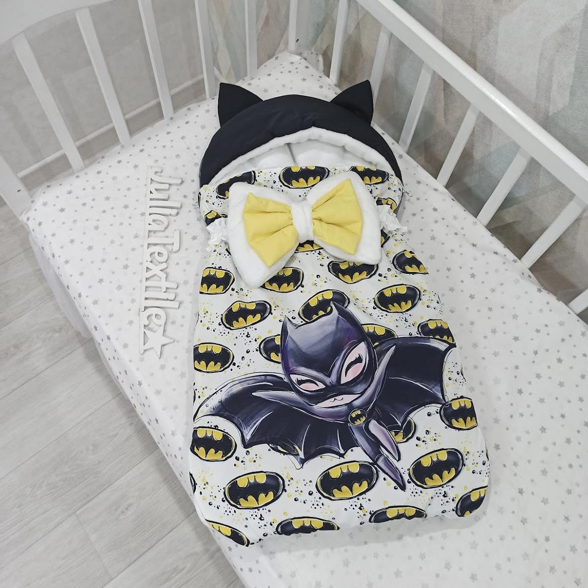 Sacco nanna con la stampa Batman nero giallo