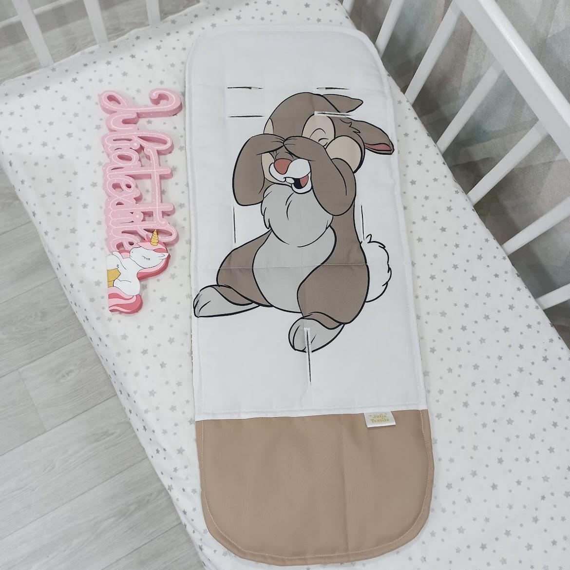 Materasso per passeggino tamburino bianco beige