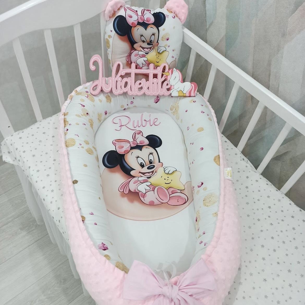 Riduttore con la stampa minnie e stella rosa bianco