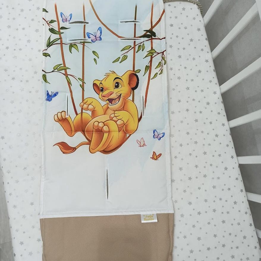 Beige Simba stroller mattress and sheets