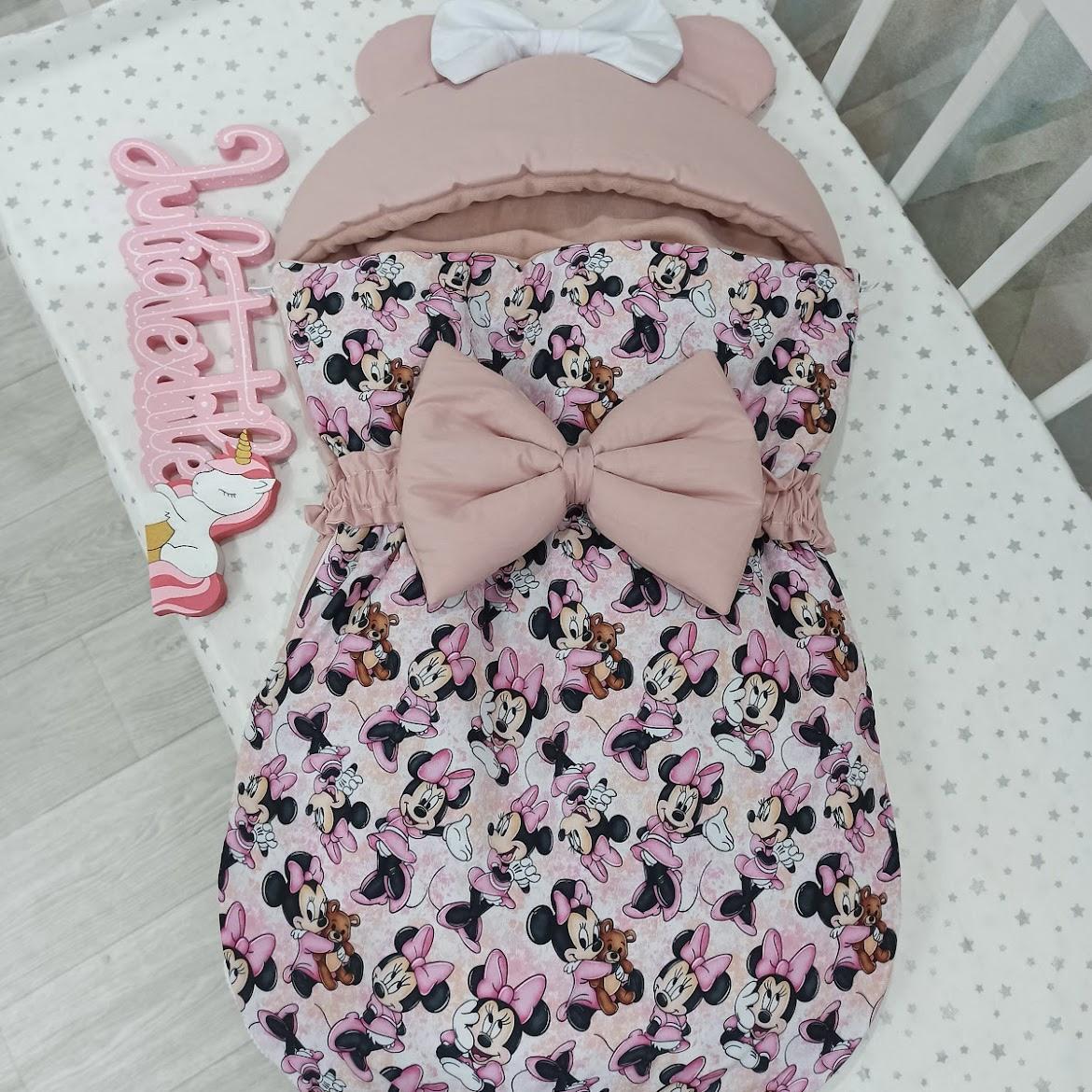 Sacco nanna con la stampa minnie pattern rosa antico