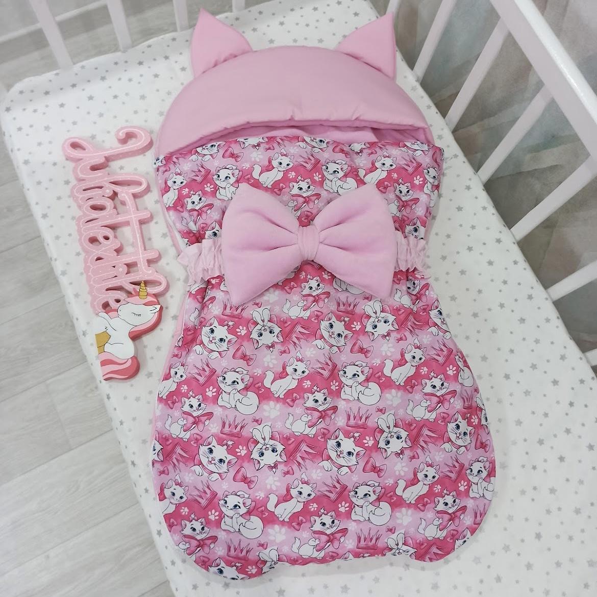 Sacco nanna con la stampa pattern gattina minu fucsia rosa