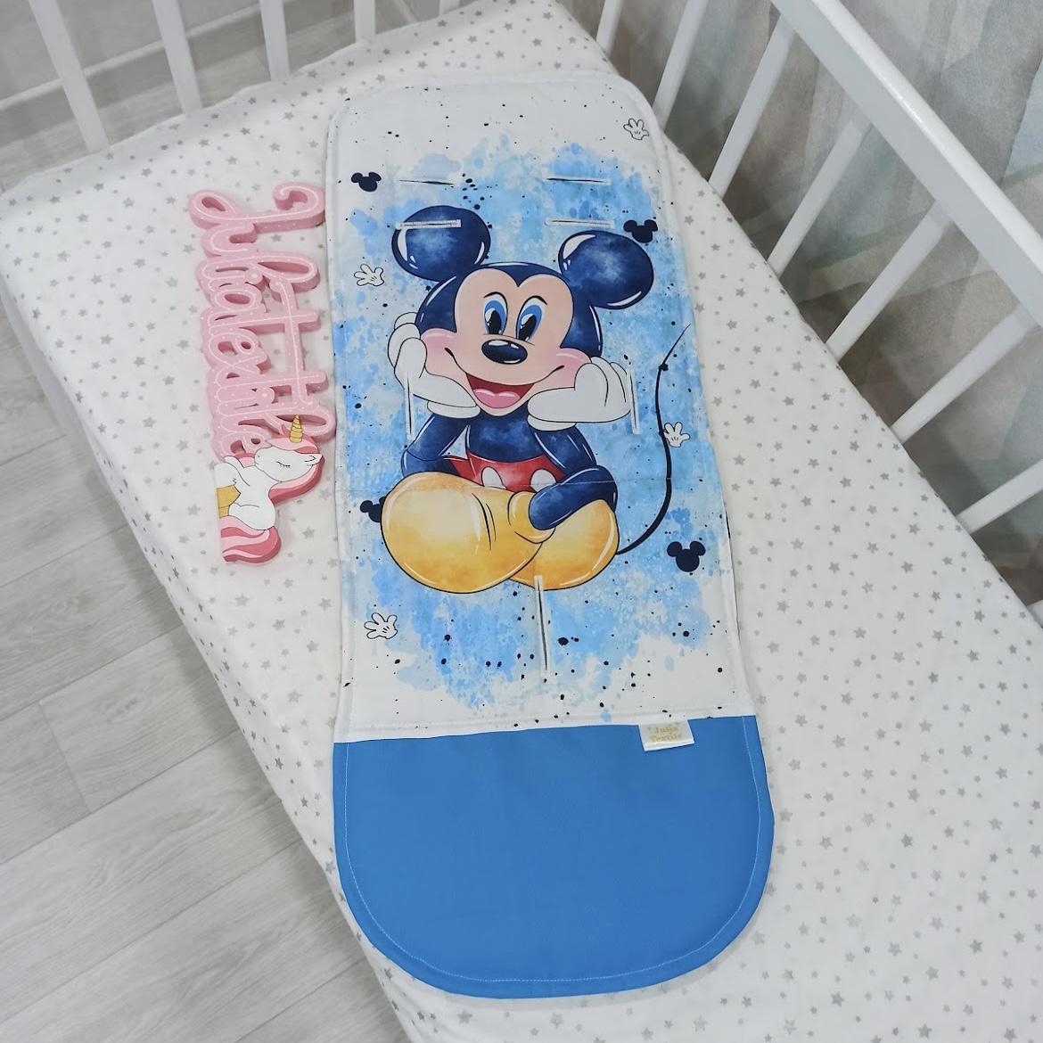 Materasso per passeggino mickey blu rosso