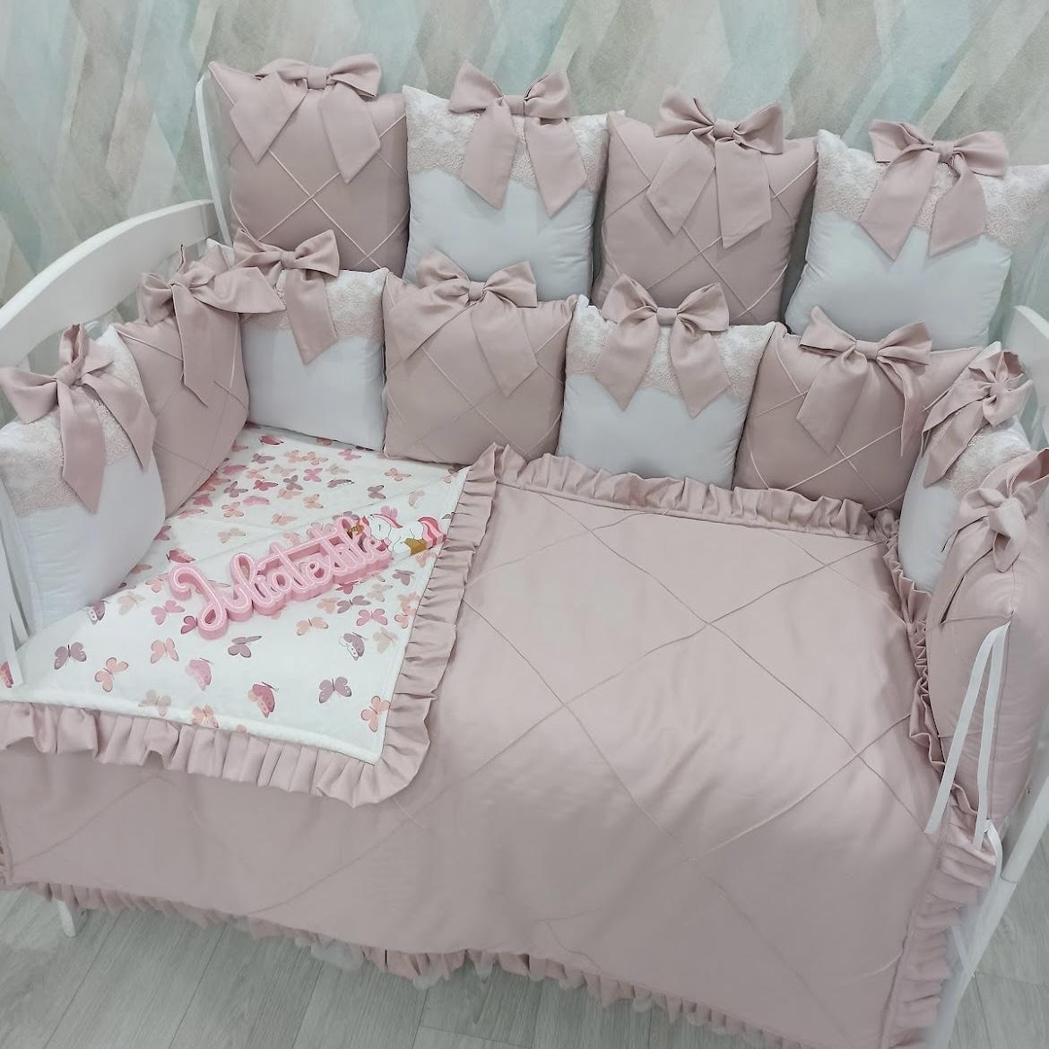 Kit completo classico rosa antico con farfalle