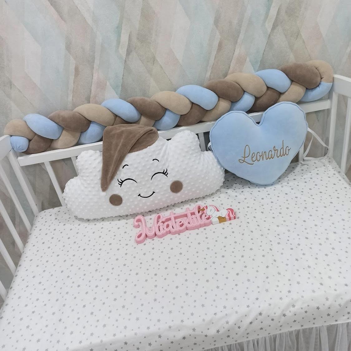Cloud character cushions with cream turtledove hair