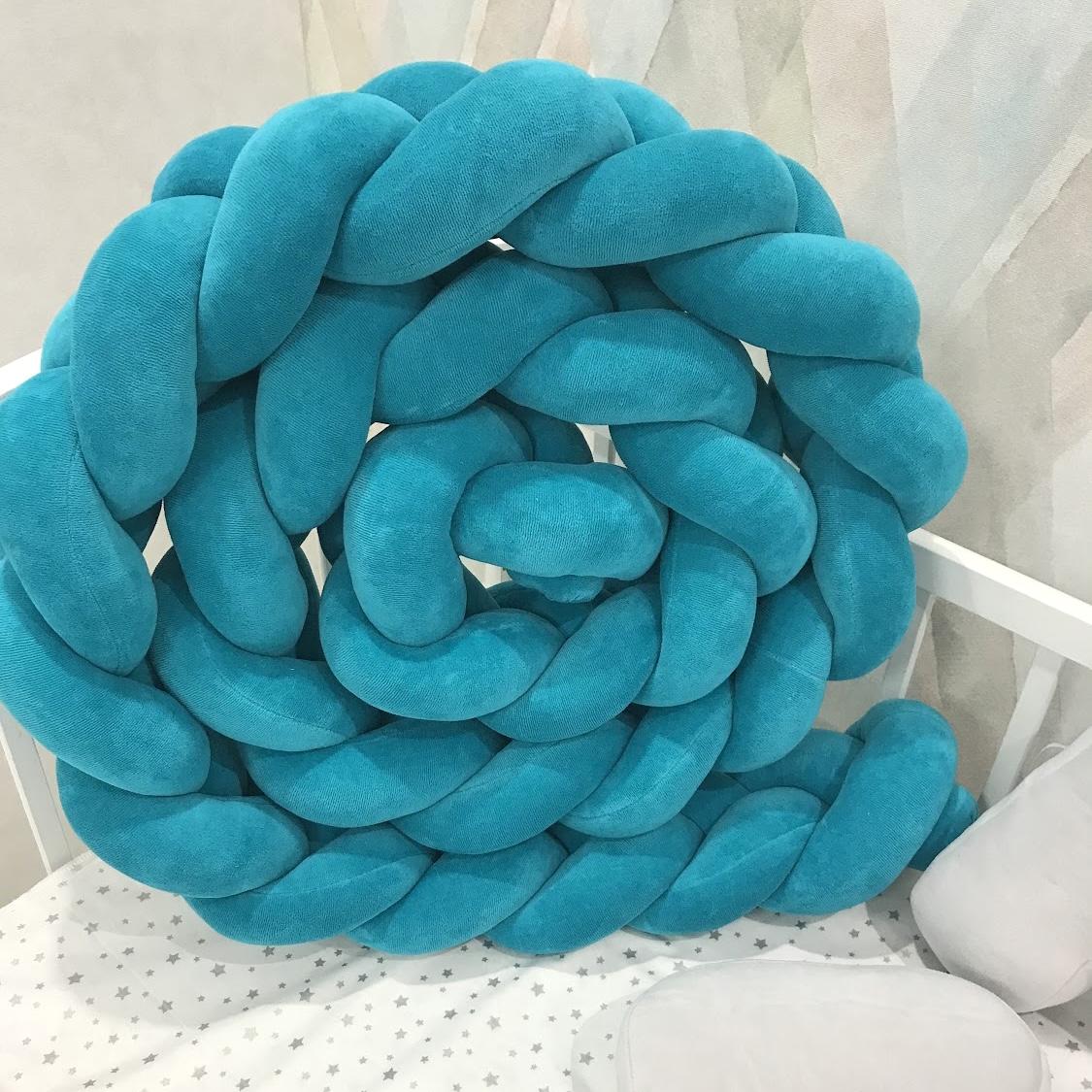 Paracolpi intrecciato verde turchese scuro