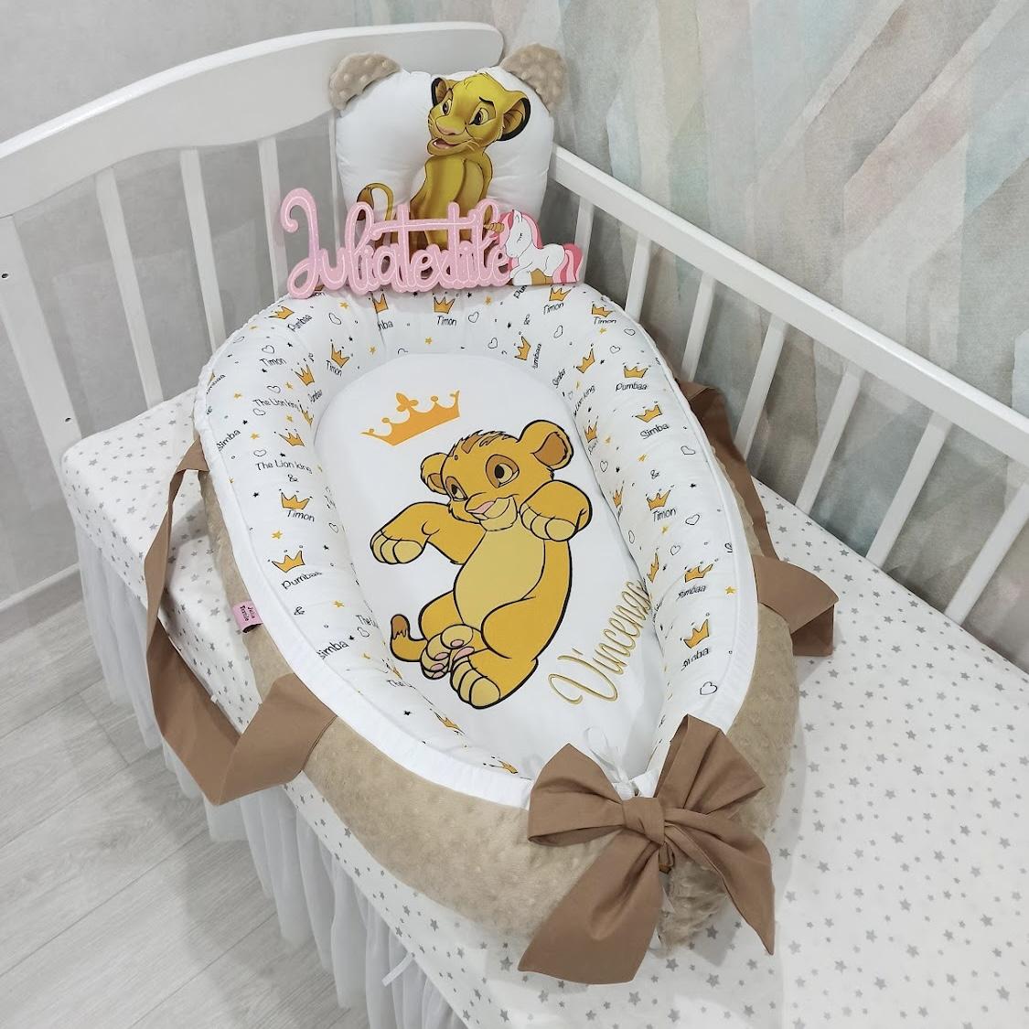 Reducer with Simba baby white dove print with crown