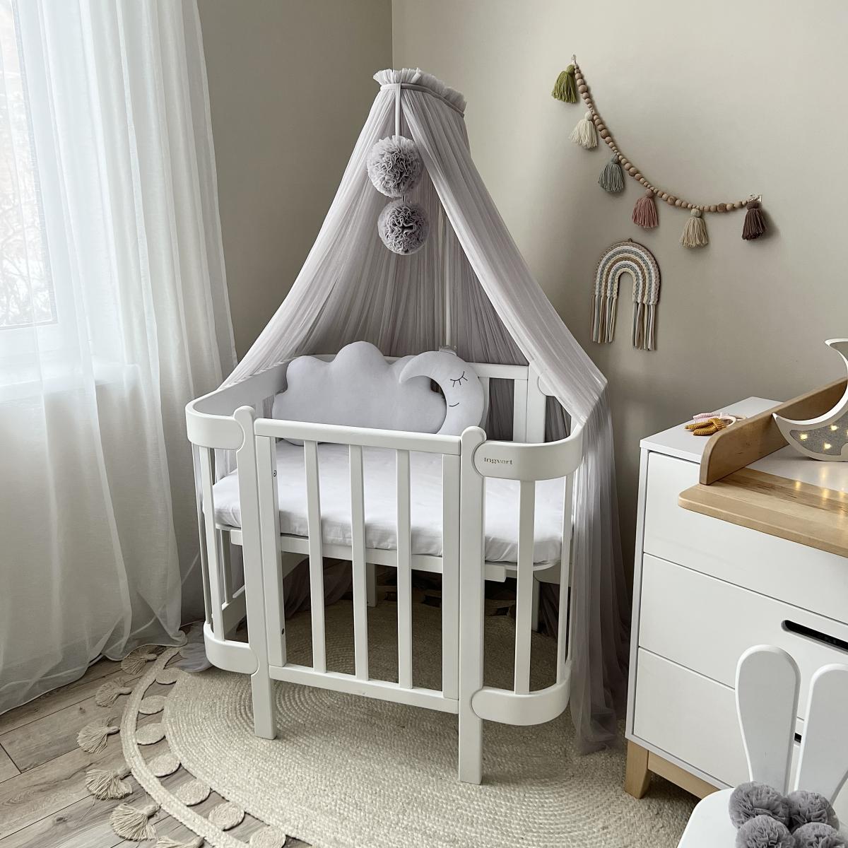 Greek Veil in Tulle - Light Gray Color