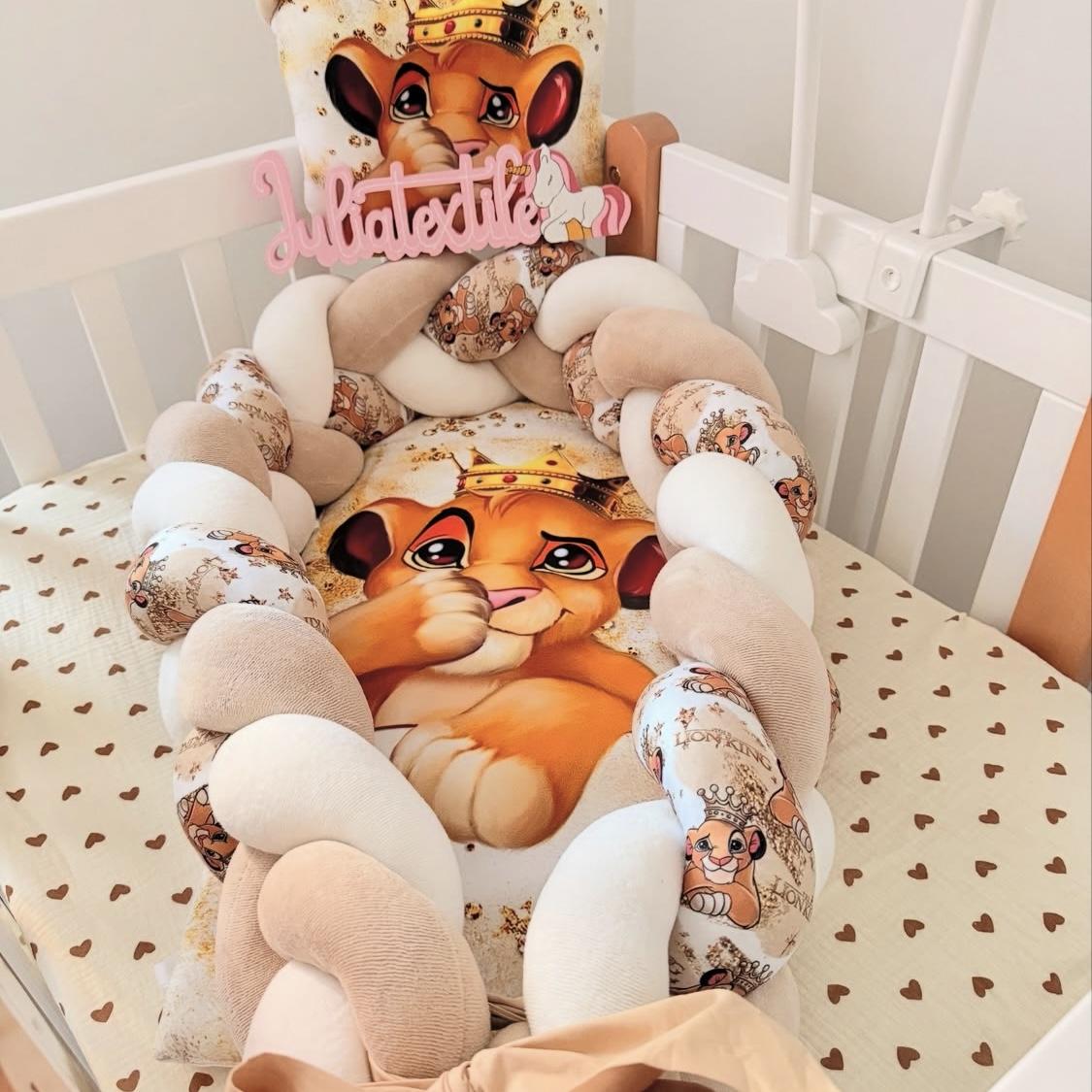 Riduttore intrecciato Re Leone – Fatto a mano, velluto premium, 2 in 1