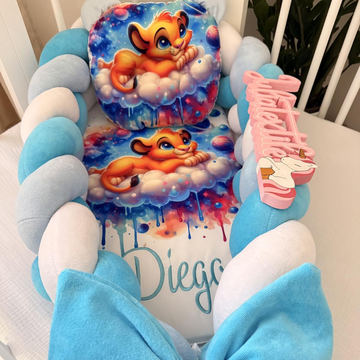 Riduttore per Lettino Artigianale con Treccia – Azzurro